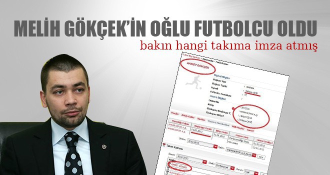 Ahmet Gökçek futbolcu oldu