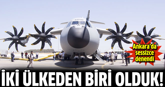 Elektronik gözetleme uçağı A400M Ankara'ya indi