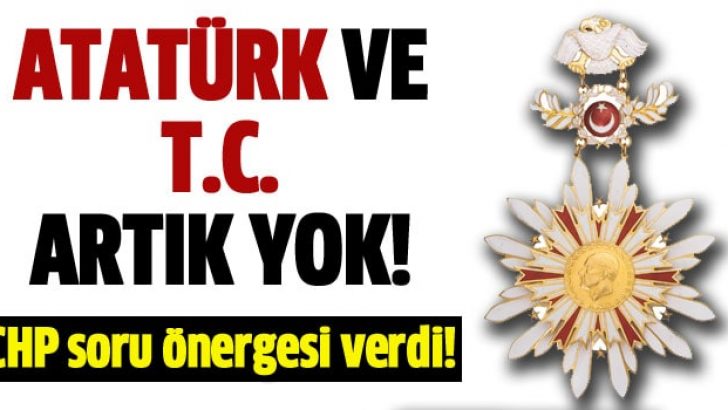 Devlet nişanında artık Atatürk ve T.C. yok