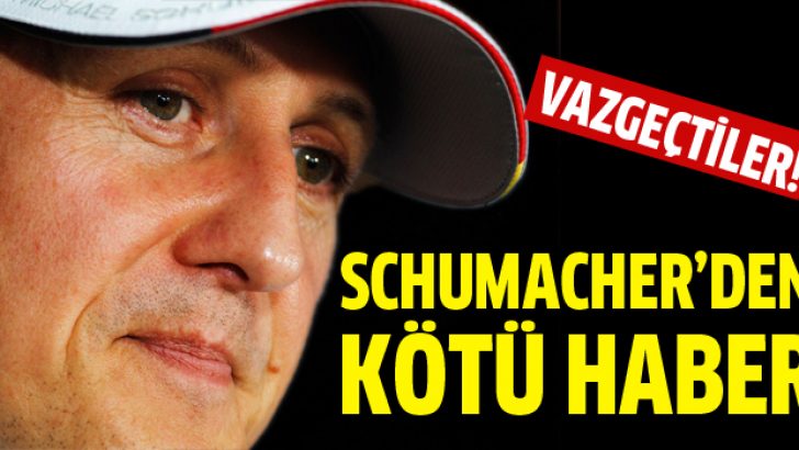 Schumacher’den kötü haber!
