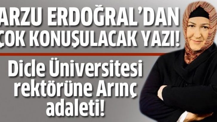Arzu Erdoğral: Ayşegül Jale Saraç’a Arınç adaleti!