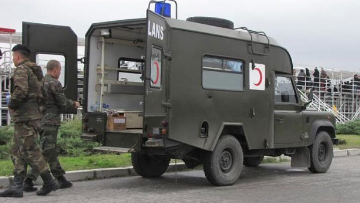 Kilis’te askeri ambulans devrildi