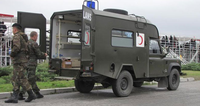 Kilis'te askeri ambulans devrildi