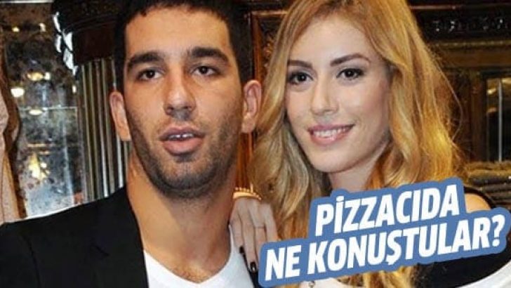 Arda Turan ve Sinem Kobal pizzacıda konuşmuş