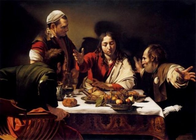 'Emmaus'ta Son Akşam Yemeği' Caravaggio’nun resminde