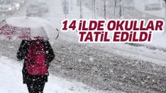 14 ilde okullara kar tatili.. Hangi illerde okullar tatil?