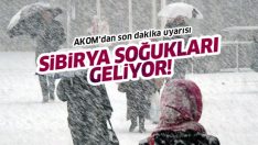 AKOM’dan İstanbul’a uyarı: Sibirya soğukları geliyor!
