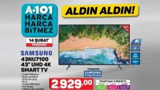 A101 aktüelde bu hafta Samsung 43NU7100 Ultra HD 4K Televizyon var! A101 aktüel 14 Şubat kataloğu
