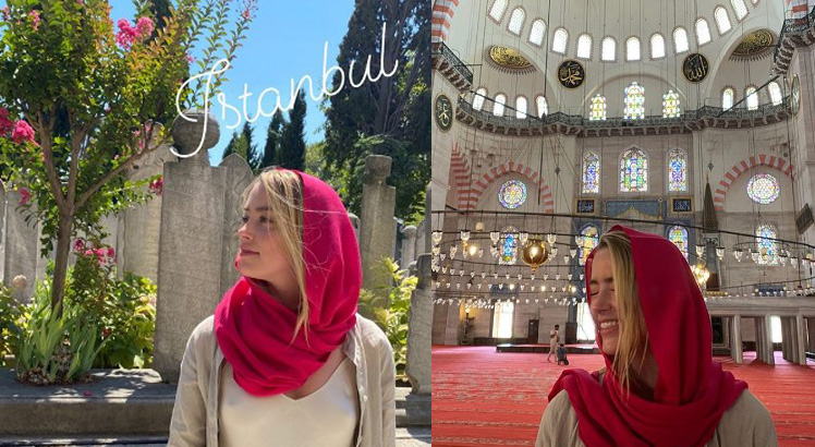 Johnny Depp'in eski eşi Amber Heard, İstanbul'da